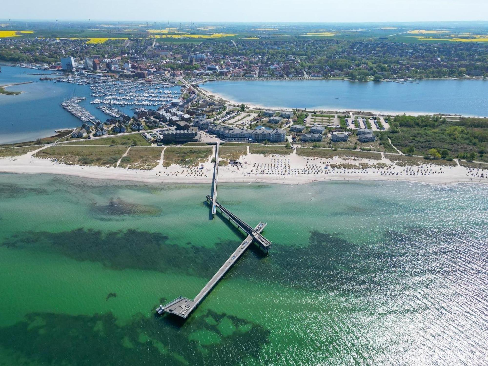 Phänomenaler Ausblick auf Binnen- und Ostsee Heiligenhafen Exterior foto